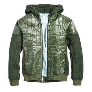 Cotopaxi Men's Kusa Hybrid Llama Insulated Quilted Hooded Jacket Olive Green M